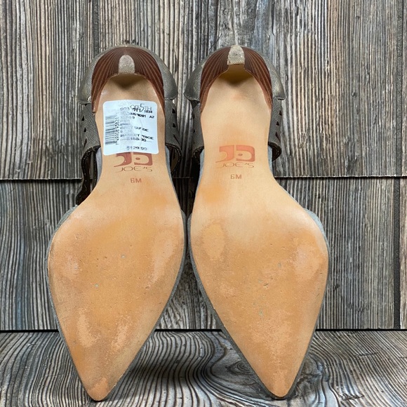 Joe's Gray Suede Stilettos 4 inch Strappy 6M Heels - Picture 9 of 13